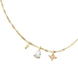 LOFT 24kt Gold Demi-Fine Cluster Charm Necklace 🆕